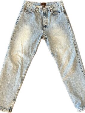 Vintage 1990s Banana Republic Light-Medium Wash Straight Jeans, Baggy Fit